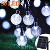 Solar Fairy Bulb String Light 8 Modes Outdoor Indoor, 9.5M 50 LED
