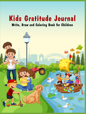 Kids Gratitude Journal Write Draw and Coloring book