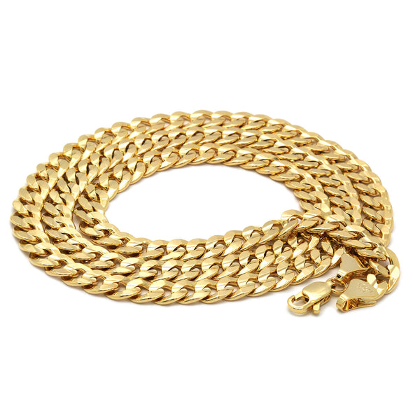 Hip Hop HOLY MARY Pendant Necklace, 5mm 24" Cuban Chain, 18k Gold Plated