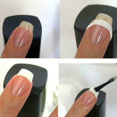 French Manicure Nail Art Tips Form Guide Sticker