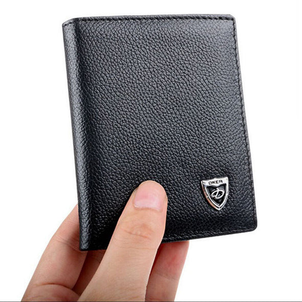 Men's Leather Bifold ID Credit Card Holder Wallet Small Purse Billfold Thin