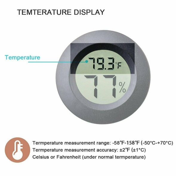 Digital Cigar Humidor Hygrometer Thermometer Temperature Gauge